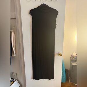 Enza Costa Sleeveless Knit Turtleneck Dress